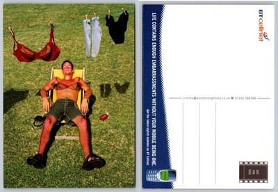 BT Cellnet Ad Postcard Sunburned Man Bikini Tan Line Humorous Boomerang Media