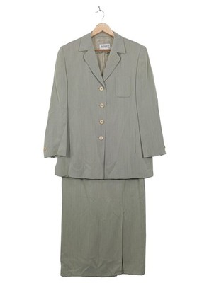 BASLER Kostüm Damen Anzug Gr. DE 42 hellgrau Casual-Look