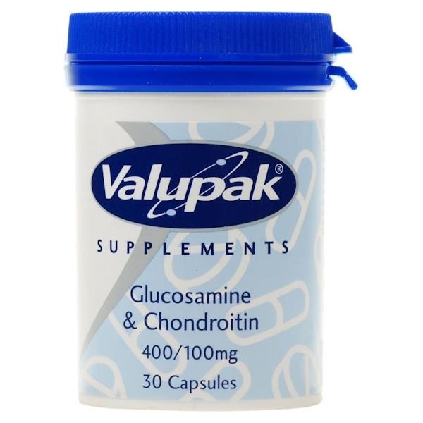 3 x Valupak Glucosamine & Chondroitin 400/100mg 30 Capsules