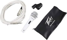 Peavey PVI 2W 1/4" White Cardioid Unidirectional Dynamic Vocal Microphone with