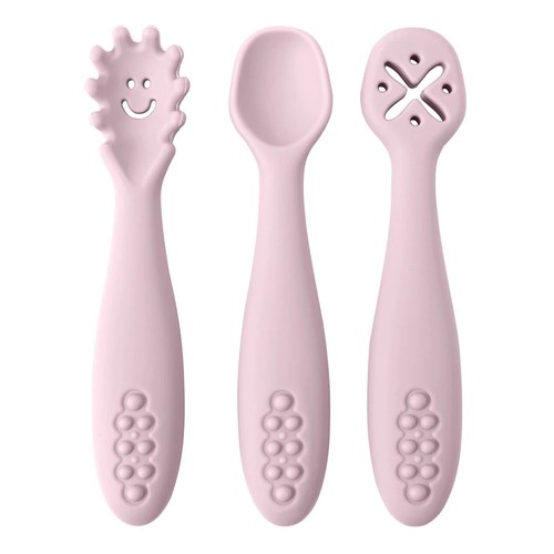 Cute Baby Learning Spoons Utensils Set Newborn Feeding Spoon Set Toddler - Picture 11 of 22