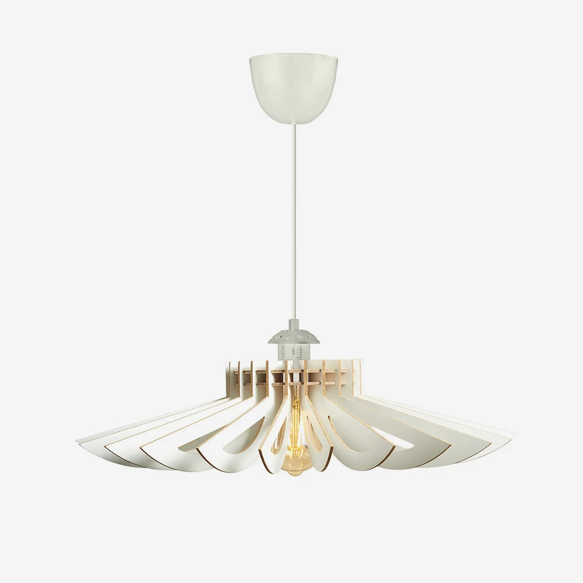 Suspension design en MDF Elune - Lustre suspension bois salon et éclairage intérieur moderne