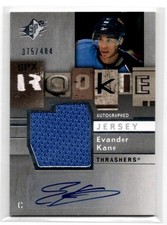 EVANDER KANE 2009-10 UD SPX ROOKIE JERSEY AUTOGRAPH #'d/484 Canucks New Star