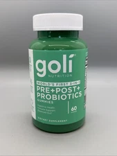 {E2} GOLI - Pre+Post+Probiotics Gummies 60 Count Dietary Supplement