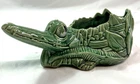 Vtg McCoy USA Green Alligator Crocodile Ceramic Planter