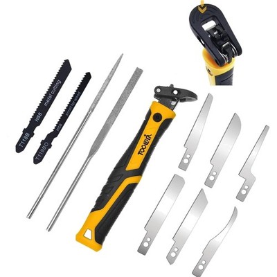 Mini Modellbau Säge Set Handgeführt Holz Kunststoff Metall Zweige 10 in 1 Tool