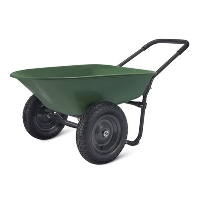 Retailer Basics Garden Wheelbarrow Heavy Duty 330 Pounds Capacity 3.7 Cubic Feet