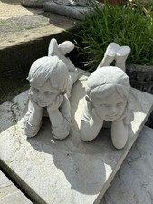 Laying Boy and Girl Outdoor Ornament