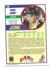CRAIG JANNEY 1990-91 SCORE CARD NEAR MINT CONDITION