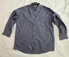 Mens Enro Ultra Pinpoint 17 1/2 35-36 Tall Blue Long Sleeve Dress Shirt