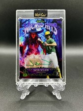 2025 Wild Card Haunted Hits WICKED HITS 1/1 Jacob Wilson Auto Green Ink A’s RC