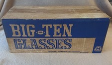 MARATHON OIL NCAA BIG TEN FOOTBALL GLASSES 1965 - COMPLETE SET OF 10 NIB