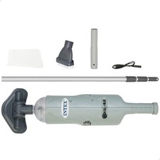 Intex Akku-Poolsauger Wiederaufladbarer Handsauger Pools Spas Grau