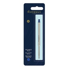 Waterman Paris Ball Point Refill - Medium Point - Blue - Lot Of 3