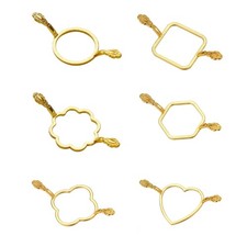 6Pcs Multifunctional Metal Sealing Wax Molds for Seal Envelope Invitation Card