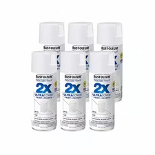 12 Oz. Flat White General Purpose Spray Paint (6-Pack)