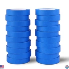 Blue Painters Tape 1 Inch Bulk - Paint Tape 20 Rolls x 1 Inch x 55 Yards -