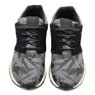 Z Zegna Casual Camouflage Racer Sneakers Gray and Black US 