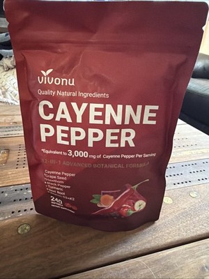 Vivonu Cayenne Pepper 3,000mg 240ct NEW exp 2028