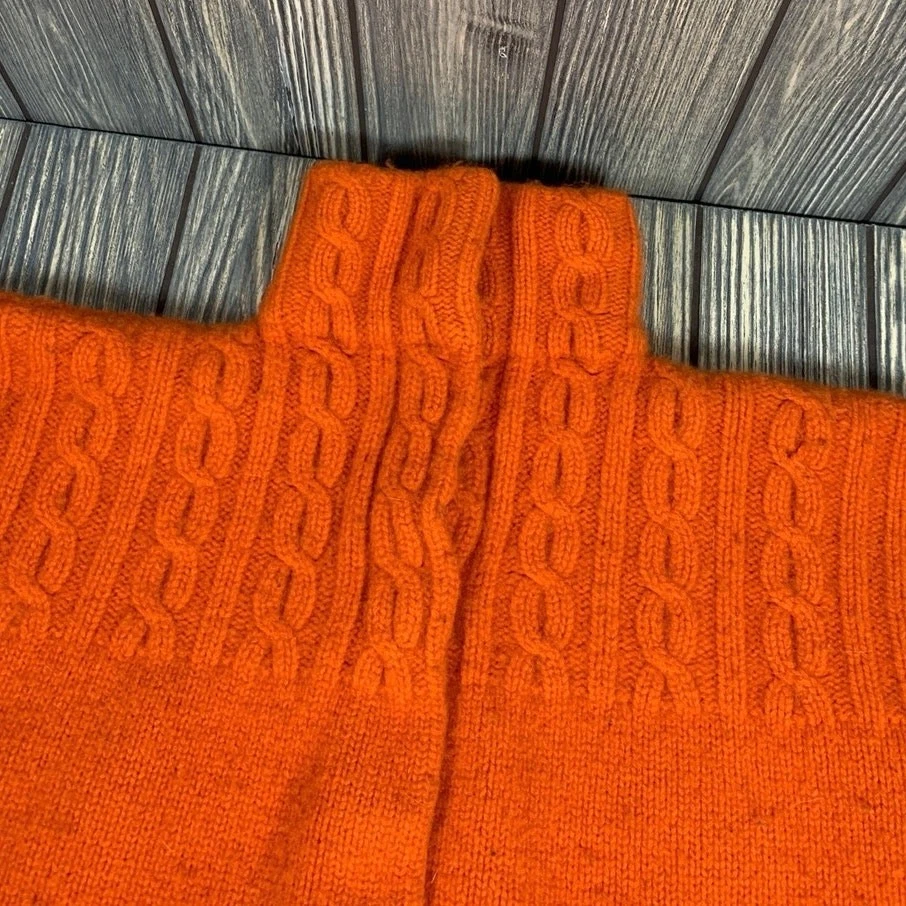 A. Giannetti Women Cashmere Wool Sweater Cardigan Knit Snap Long Sz M Orange - Image 4 of 4