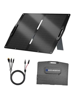  Portable Solar Panel, Foldable Solar Panel Charger 12BB for Power Station 100W