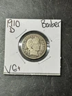 1910 D Barber Silver Dime Nice VG Very Good U.S. 10c Type Coin (Raw18807)