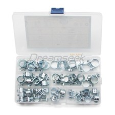 48Pcs Fuel Injection Gas Line Hose Clamps Clip Pipe Clamp Assortment Kit 6 Sizes