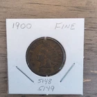1900 Indian Head Small Cent Fine Grade Bronze Philadelphia Mint