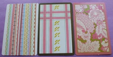 3 Single Genuine Vintage Swap Playing Cards Designs Pastel Patterns Flowers