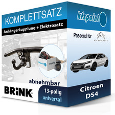 Für Citroen DS4 05.2011-jetzt BRINK Anhängerkupplung abnehmbar + 13polig E-Satz