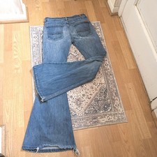 7 FAM Jeans Flared Women's 28  Zipper-button Bell-bottoms Made in the USA 