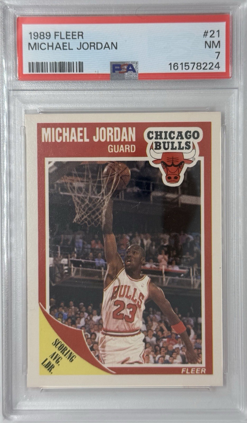 1989 FLEER 21 MICHAEL JORDAN - PSA 7 🔥