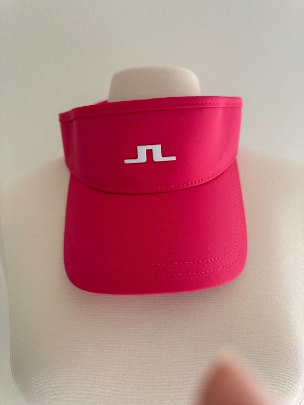 J.Lindeberg Pink Golf Visor Adjustable Strap Lightweight Logo Unisex One Size