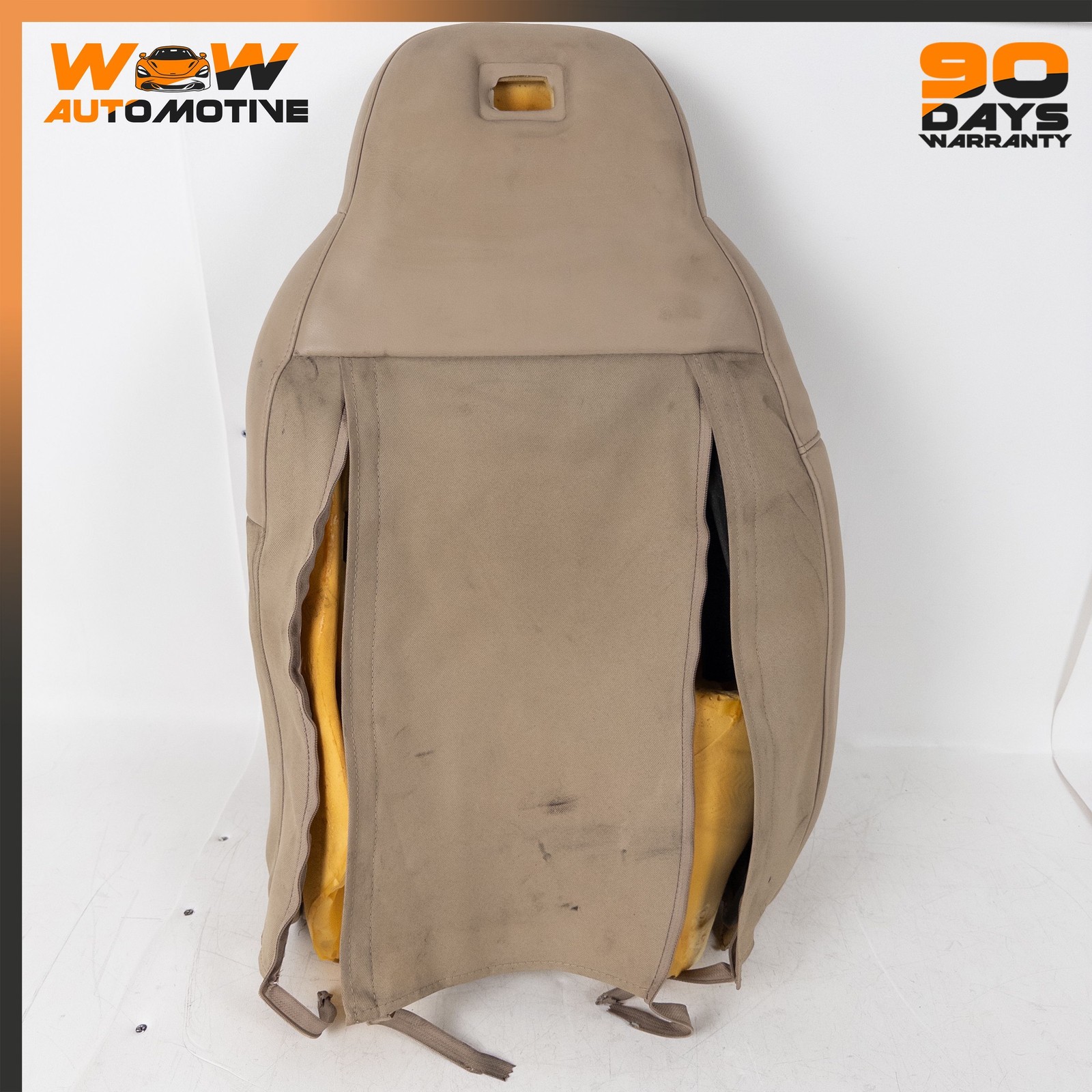 07-10 CHEVROLET CORVETTE C6 FRONT RIGHT TOP UPPER SEAT CUSHION LEATHER BEIGE OEM