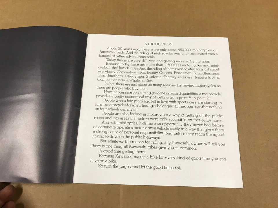 老式1974年川崎代理销售员手册 — 第 2/4 张图片