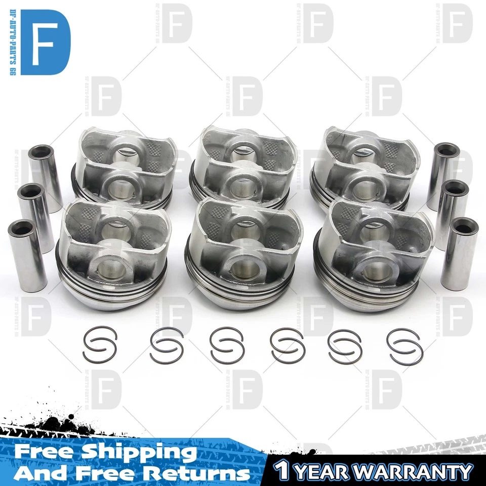 6x Pistons & Rings Set MAHLE Φ84.76mm +0.25 For AUDI A6 A7 A8 S4 S5 Q7 3.0 TFSI - Image 2 of 4