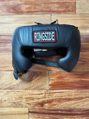 Lightly Used Ringside Comp Boxing Muay Thai MMA Spar Headgear Cheeks, Blk, Large