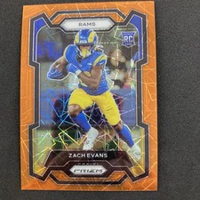 Zach Evans 2023 Panini Prizm Orange Lazer Prizm Rookie #359 LA Rams