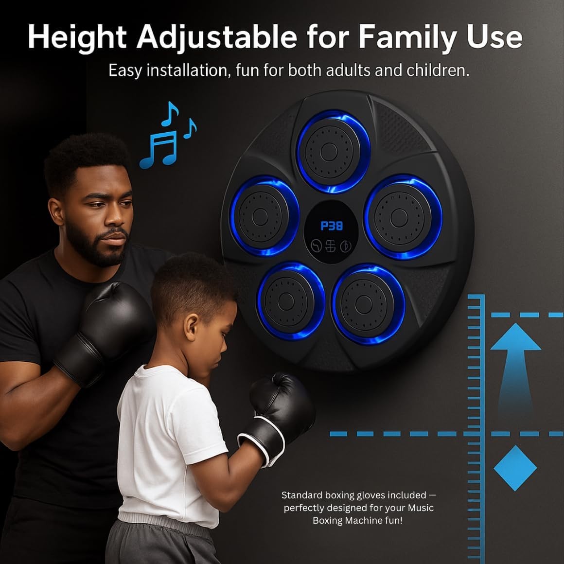 Music Boxing Machine for Kids and Adults,Bluetooth Wall Mounted