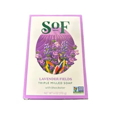 French Milled Oval Soap Lavender Fields 6 oz By South Of France Soaps