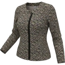 Cabi Cliffside Moto Jacket Size S Style 5099 Geo Abstract Office Contemporary