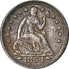 1854-P Seated Liberty Half Dime