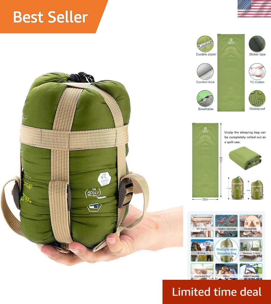 Saco de Dormir Compacto Impermeable para Adultos - Ideal para Camping y Senderismo Viajes