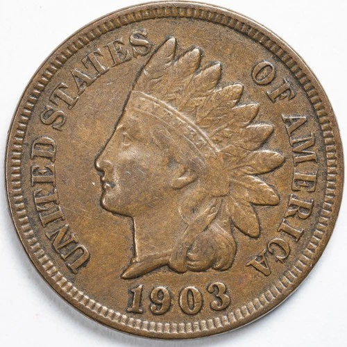 1903 Extremely Fine (XF/EF) Indian Head Penny Cent
