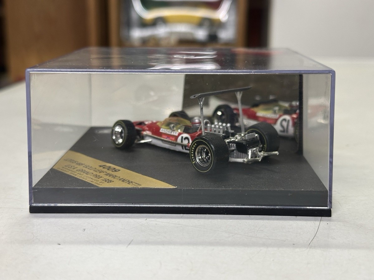 1:43 QUARTZO race car #12 LOTUS 49B GOLD LEAF Mario Andretti F1