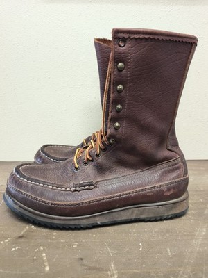 Russell Moccasin トリプルヴァンプ　ダークグレー Russell Moccasin Bird Shooter Boots Triple Vamp Brown Leather Mens
