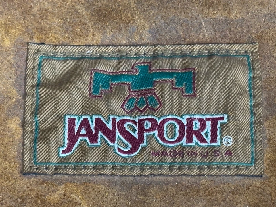 Mochila de gamuza de cuero JanSport Adventure de colección paquete de todo el día HECHA en EE. UU. marrón Foto 3 de 4