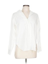 Jarbo Women White Long Sleeve Blouse L