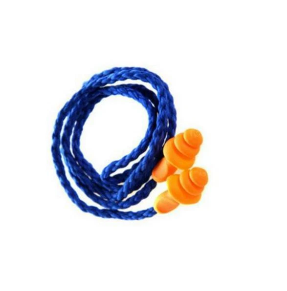 10 piezas nuevos tapones para los oídos con cable de silicona suave reutilizables protección auditiva tapones para los oídos