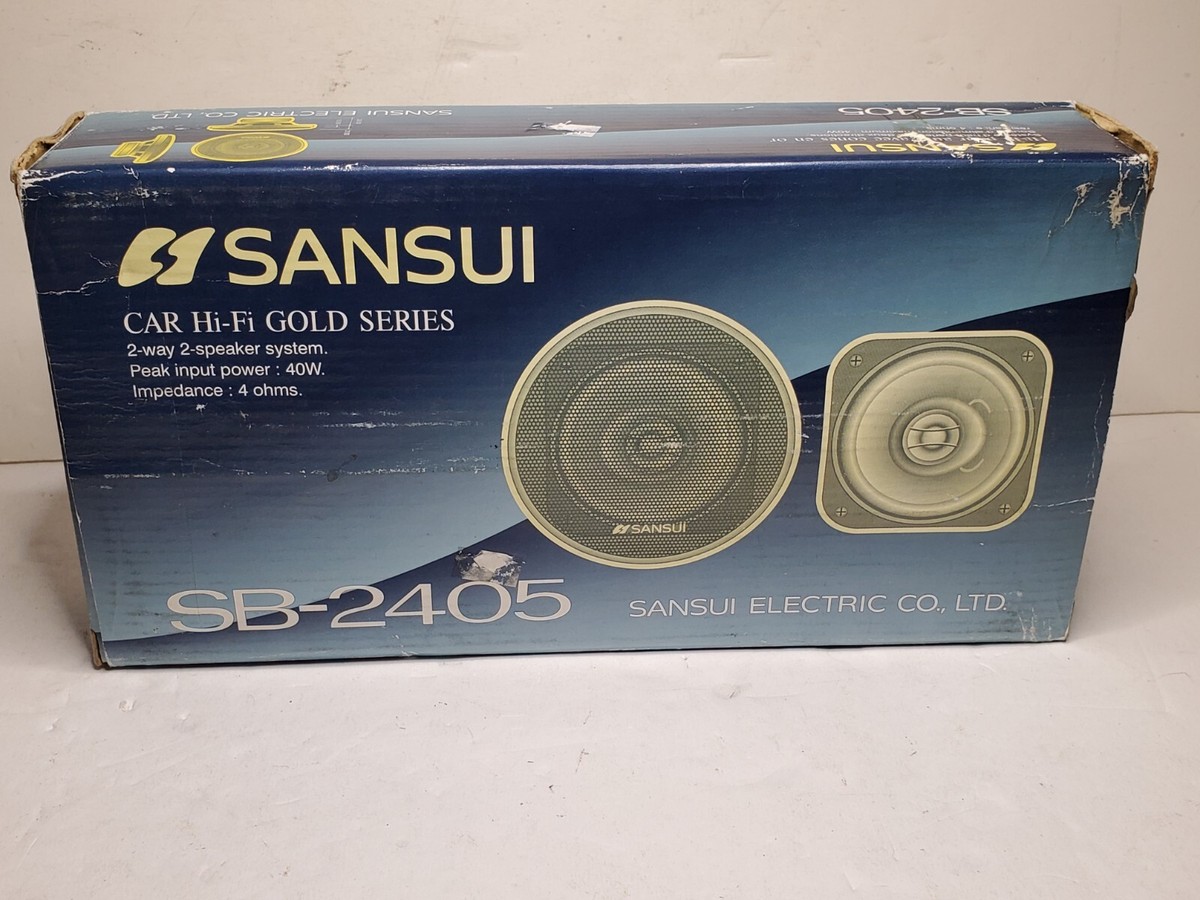 Vintage Sansui SB-2405 Car Speakers 2-Way 40w 4ohms 4.5
